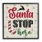 Stupell Industries Santa Stop Here Retro Holiday Framed Giclee Art